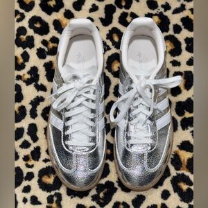 NWOT Adidas Samba OG Metallic Silver Size 7.5